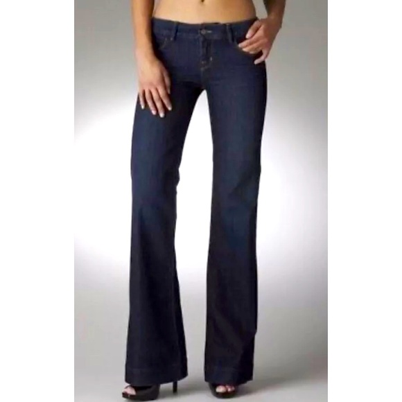 J Brand Denim Monroe 22" Flare Leg Mid Rise Indigo Wash Size: 25 - Picture 1 of 2